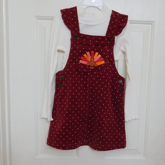 NWT 2pc Cynthia Rowley Long Sleeve Top & Turkey Jumper Dress Set sz 4t - Picture 1 of 2